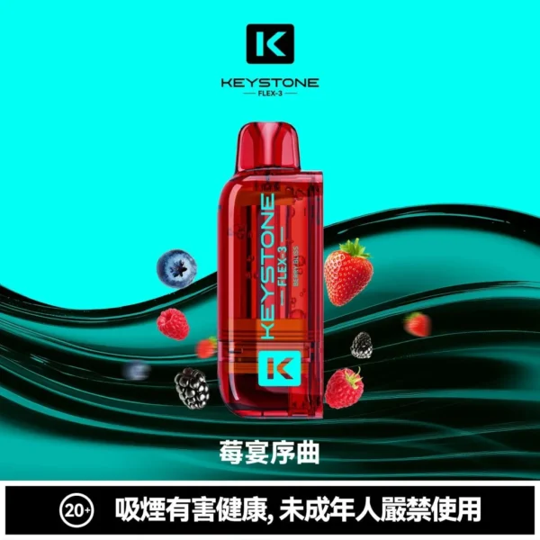 【台灣現貨】KEYSTONE FLEX-3 鑰石 25000口拋棄式電子煙 爆款熱銷 秒發免運【買一盒煙彈送主機】