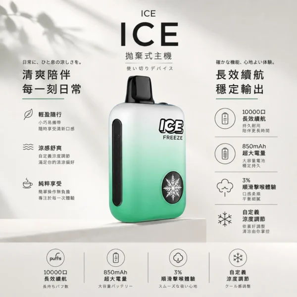 ChatGPT Image 2026年8月22日 下午09_45_18 【台灣現貨】ICE 10000口 拋棄式電子煙 爆款熱銷 秒發免運 老手必備