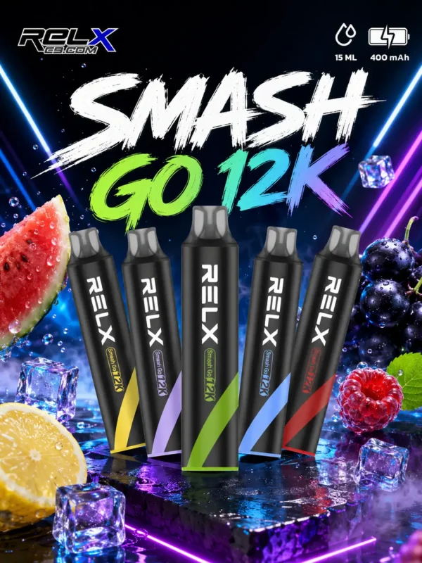 【擊喉感扎實】RELX Smash Go 拋棄式電子煙 獨家防乾燒12000口 細膩還原現貨