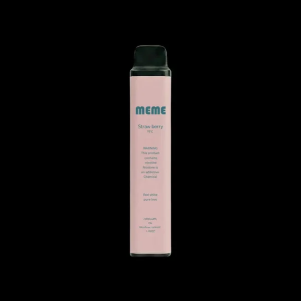 MEME straw berry 【老手推爆】MEME 7000口 拋棄式電子煙 霧化主機 極致絲滑層次豐富 擊喉感扎實正品