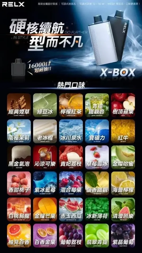【台灣現貨】RELX 悅刻 X-BOX 16000口 專用換彈拋棄式電子煙套裝 熱銷秒發