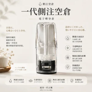 ChatGPT Image 2026年8月25日 下午10_58_06 側注空倉 一代通用|全透明設計殘油一目瞭然 陶瓷芯帶來順滑不焦感 日常告別髒手 享受細膩純粹體驗