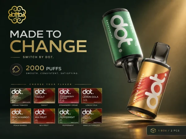 DOT switch 專用煙彈 兩顆裝｜大容量 2000-4000puffs 人氣必囤 Mesh霧化芯極致口感 現貨秒發【買3贈送主機】