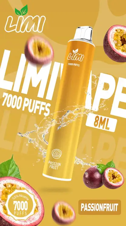 LIMI拋棄式一次性7000口 (4) LIMI 冰感水果系列 7000口拋棄式電子煙|3.5%尼古丁鹽強勁擊喉 清涼順口極致體驗