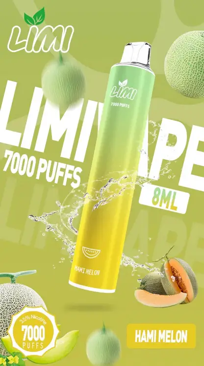 LIMI拋棄式一次性7000口 (6) LIMI 冰感水果系列 7000口拋棄式電子煙|3.5%尼古丁鹽強勁擊喉 清涼順口極致體驗