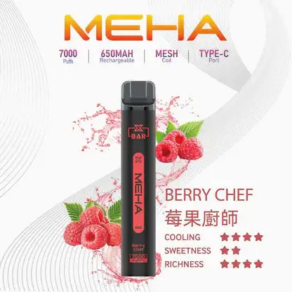 MEHA XBAR 拋棄式 7000口小黑條 (5) 魅嗨 MEHA XBAR 小黑條 7000口拋棄式電子煙|3%尼古丁鹽黃金配方 極強冰感細膩體驗
