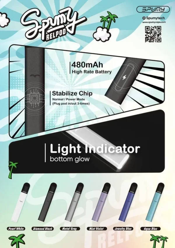 SPUMY 冰熊 五代通用主機｜雙檔功率精準控溫 智能呼吸顯示燈 480mAh快充流暢體驗